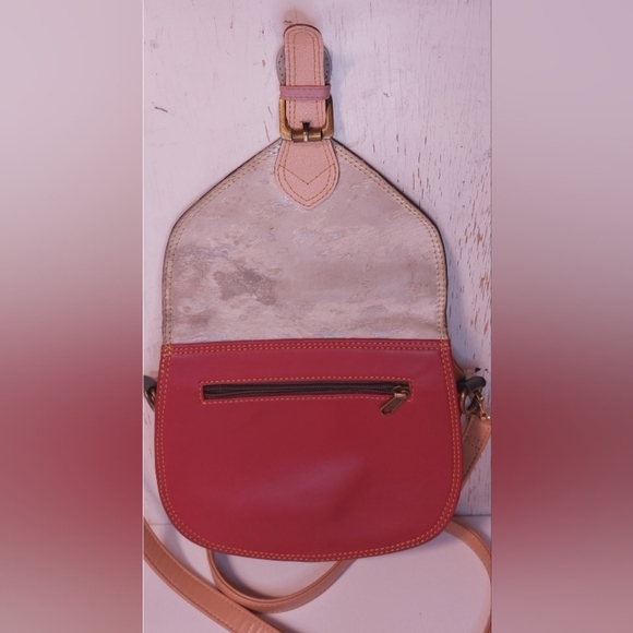 Animal Print Crossbody Saddle Bag Recycled Leather Multicolor Cowgirl Western - Picture 8 of 9